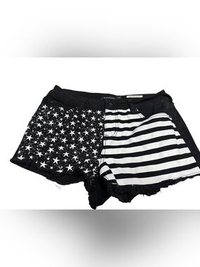 Blackheart women’s American Flag Stars & Stripes Low Rise Denim Shorts Size 11